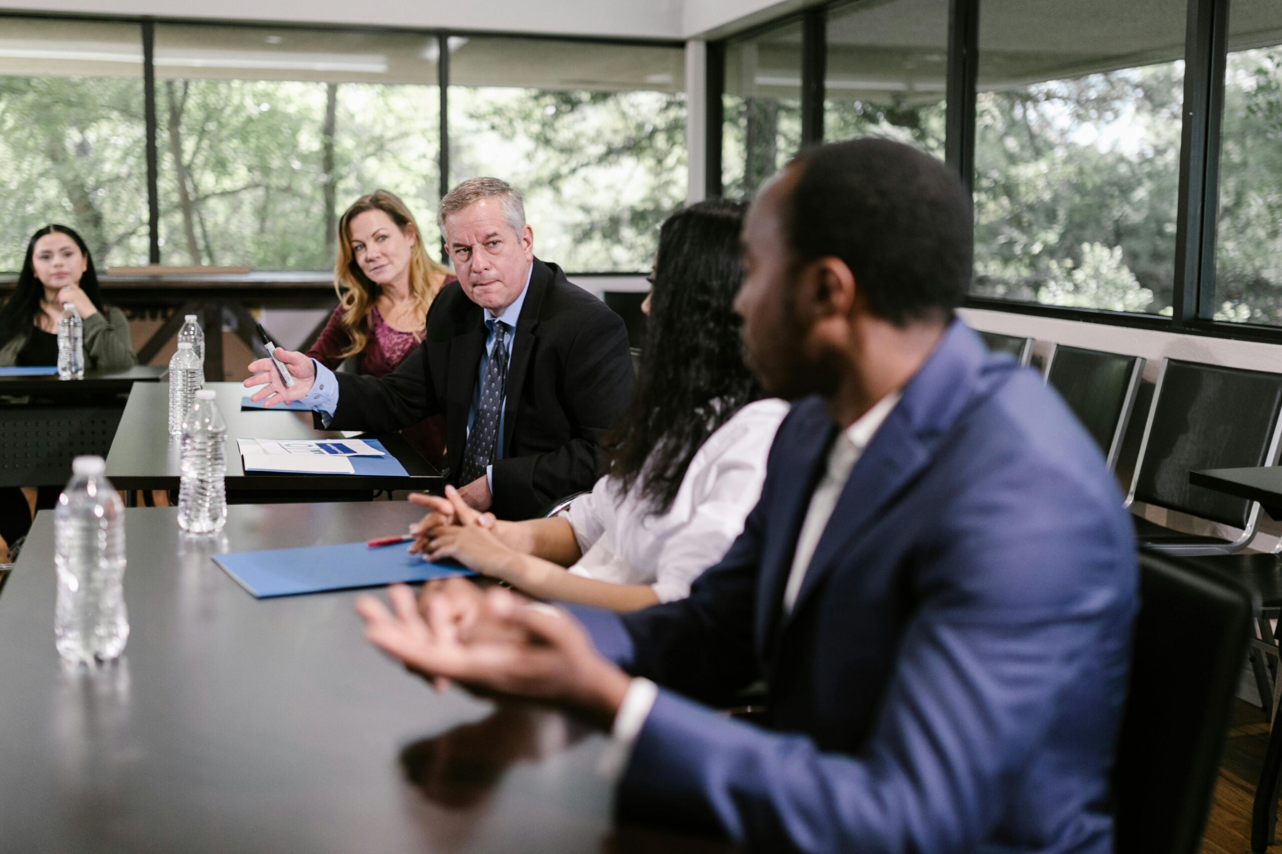 People in a conference room.